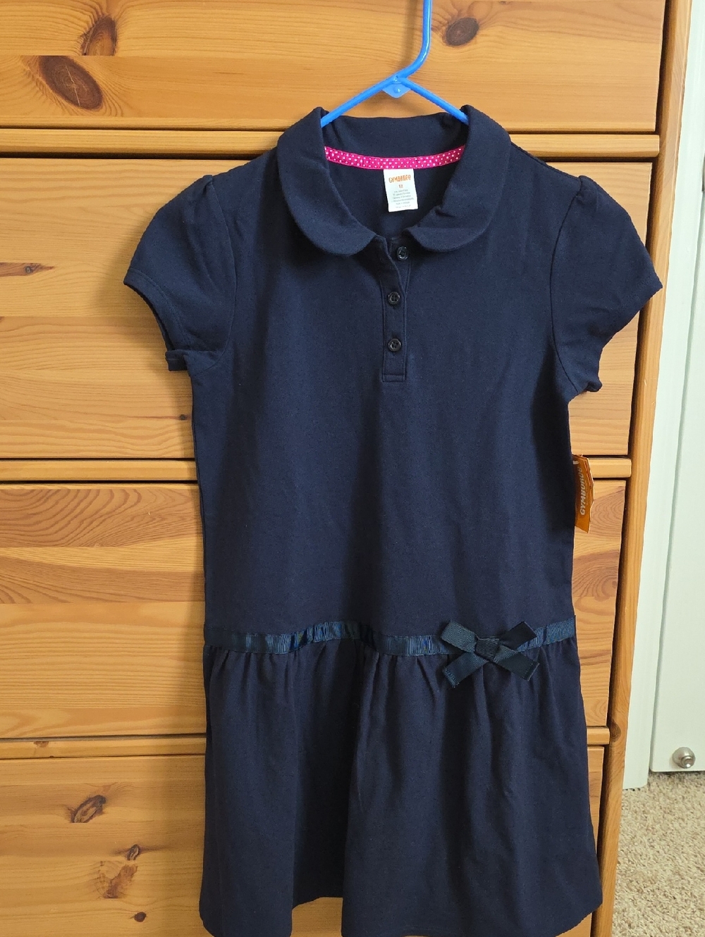 Gymboree Navy Polo Dress with Ribbon Bow